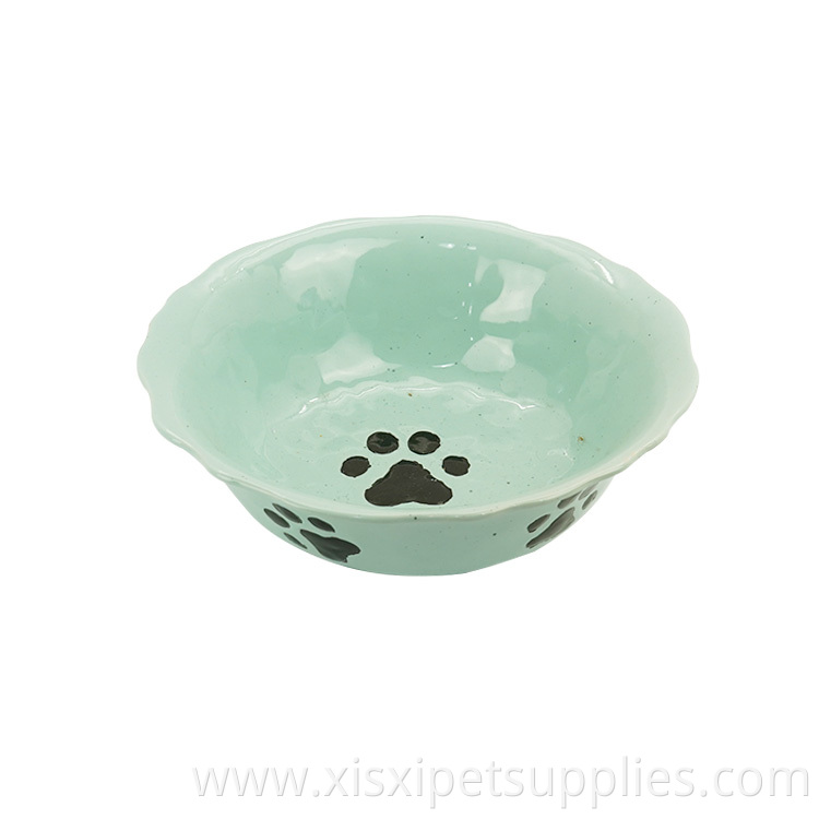 Support Samples Anti Slip Feeding Pet Dog Cat Bowl Puppy Kitten Ceramics Bowl